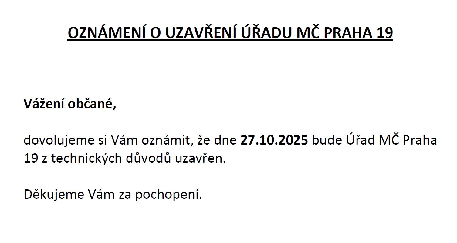 ÚMČ Praha 19 -